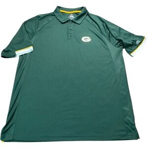 Green Bay Packers Majestic‎ Coolbase Men's Golf Polo XXL Green